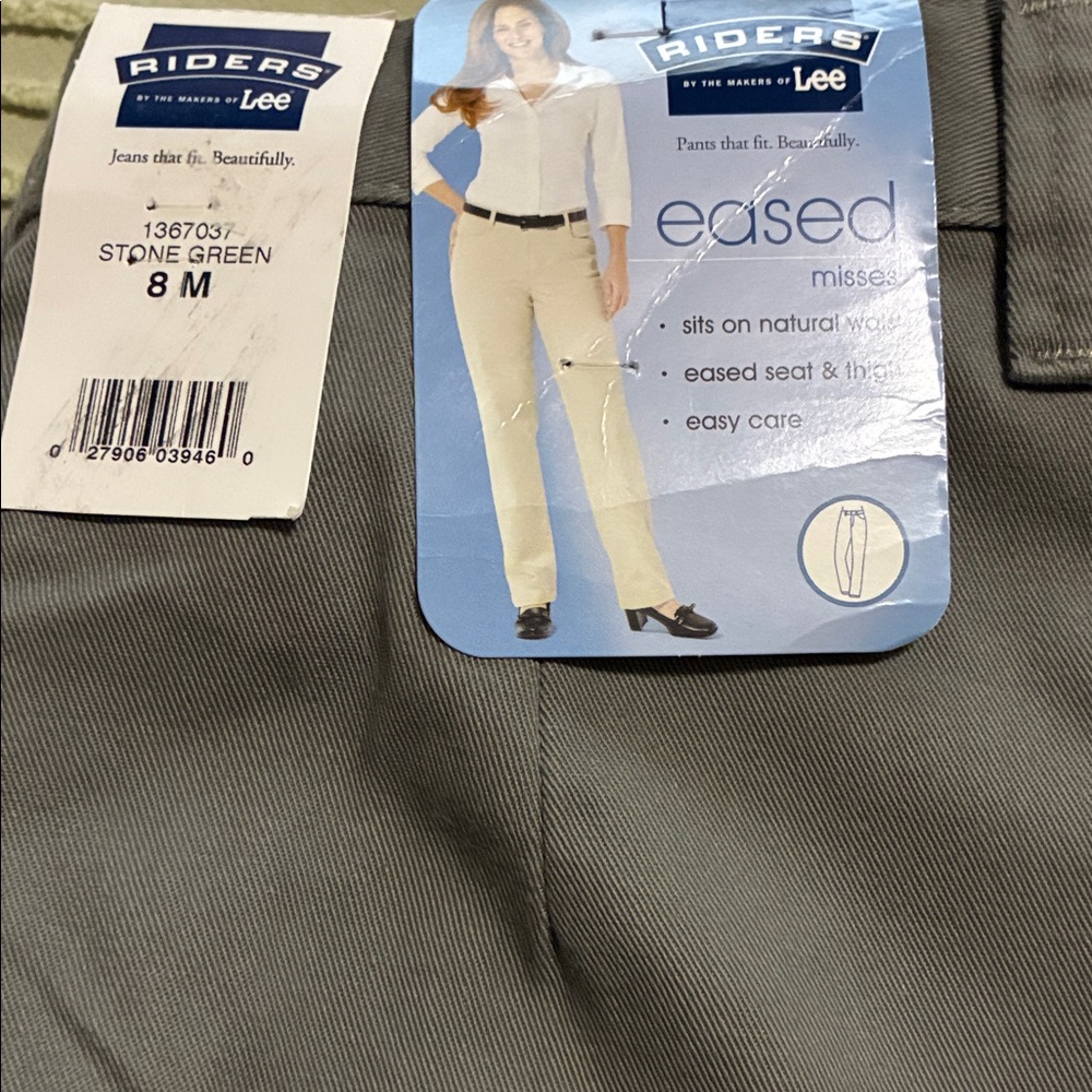Riders by Lee women’s stone green straight leg jean 8M